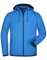 Heren Hoodie Fleece Vest James&Nicholson JN571 Aqua-Navy